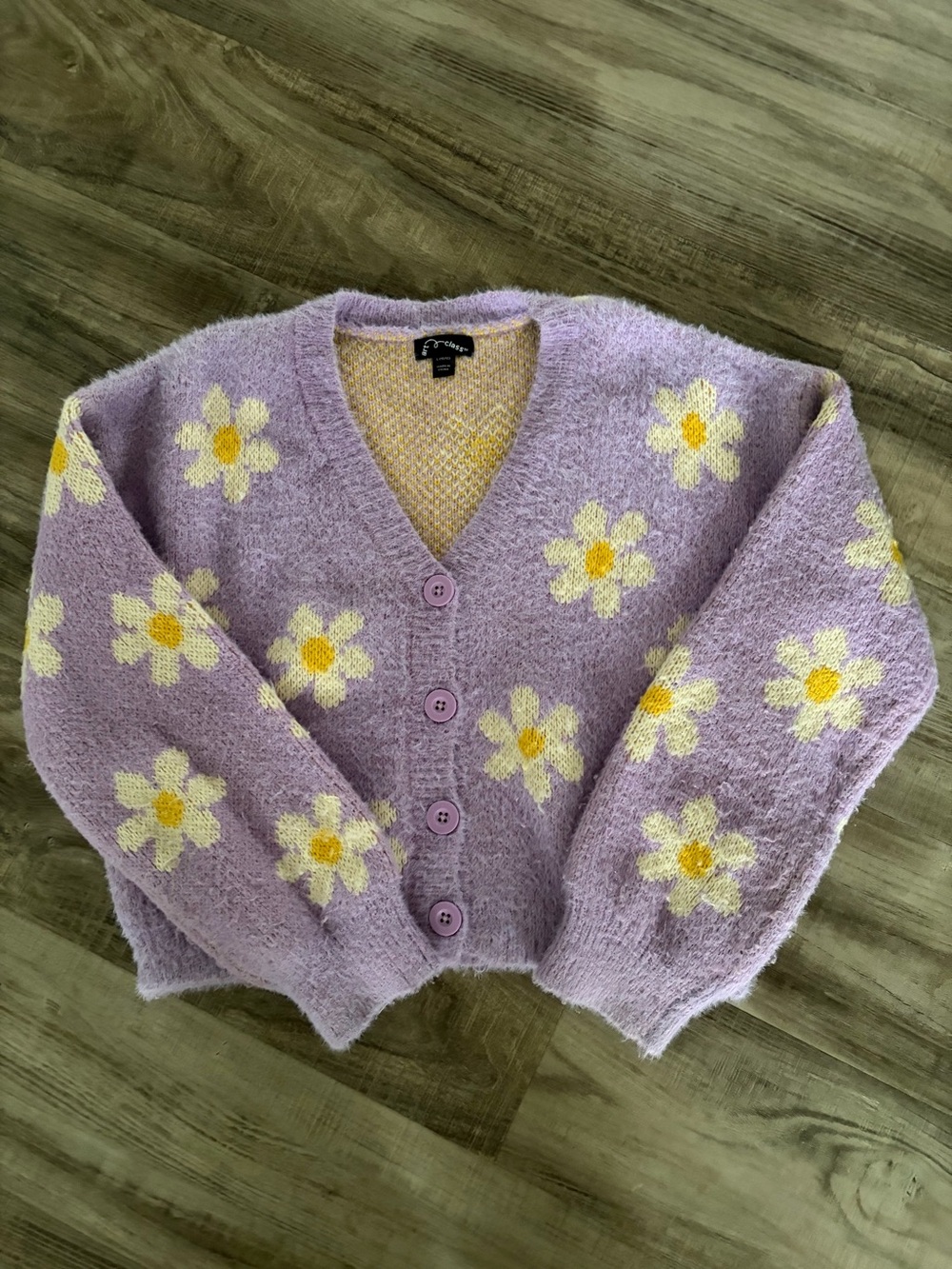 Girls Cat & Jack daisy cardigan, size large (10/12)